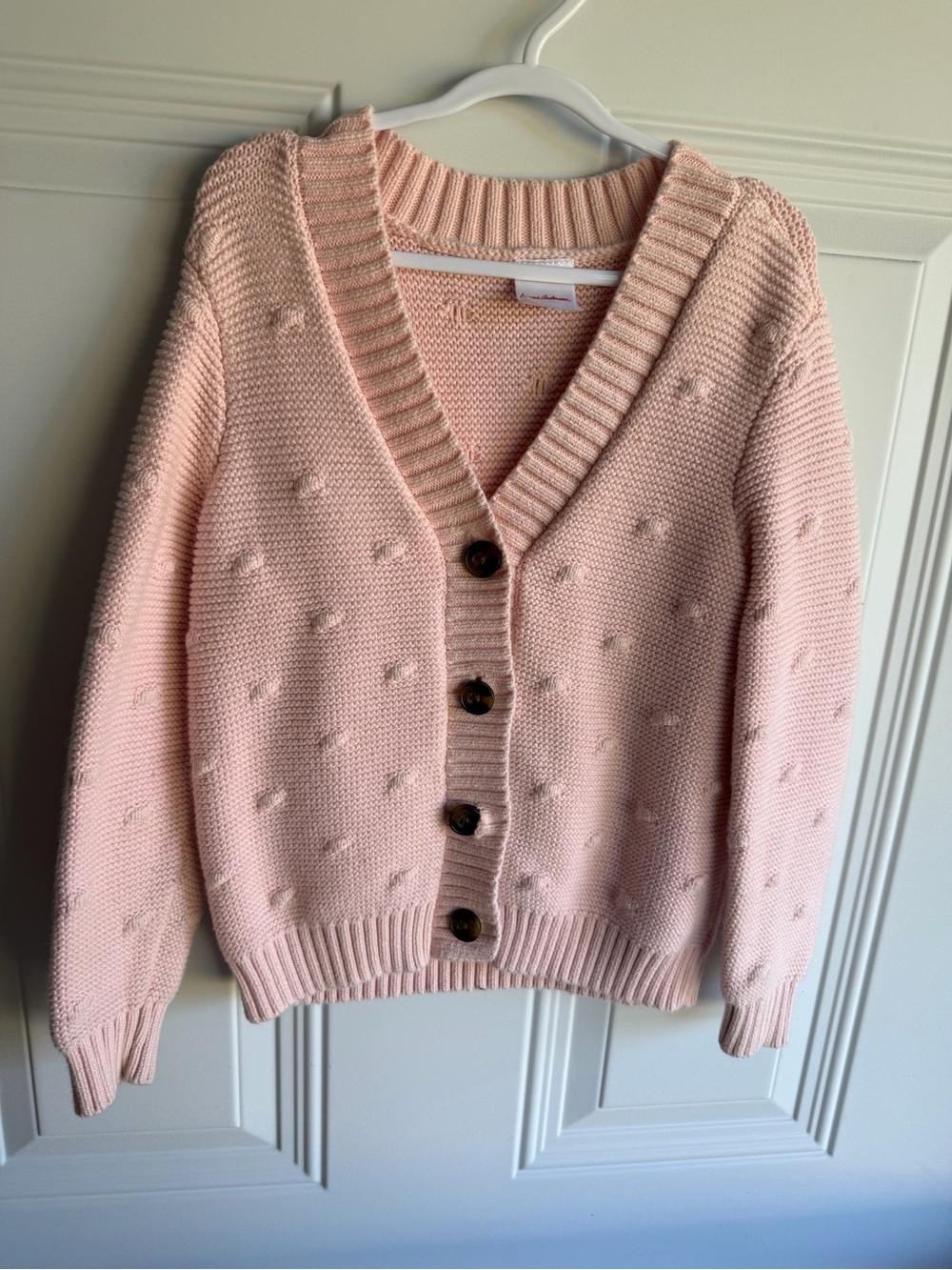 Hanna Andersson pink bobble cardigan size 5